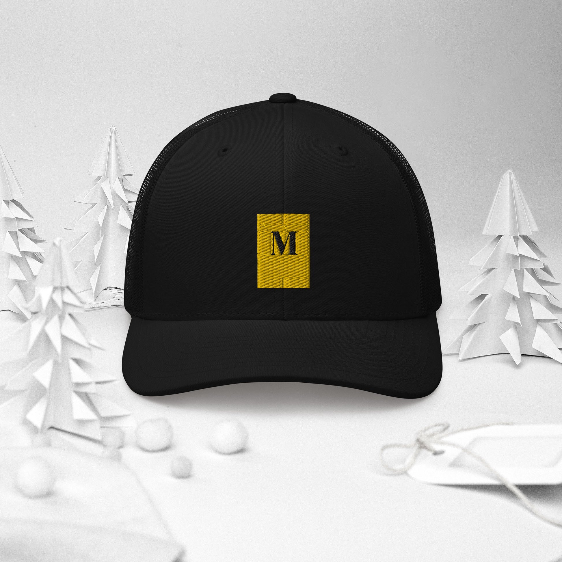 Letter M Pattern Trucker Cap- Unisex - Adult - C0 - MING-BESTIE