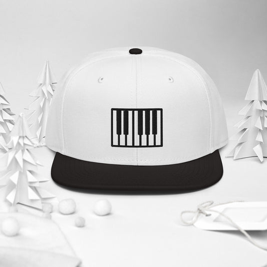 Piano Keys Pattern Snapback - Unisex - Adult - Otto Hat C3 - MING-BESTIE