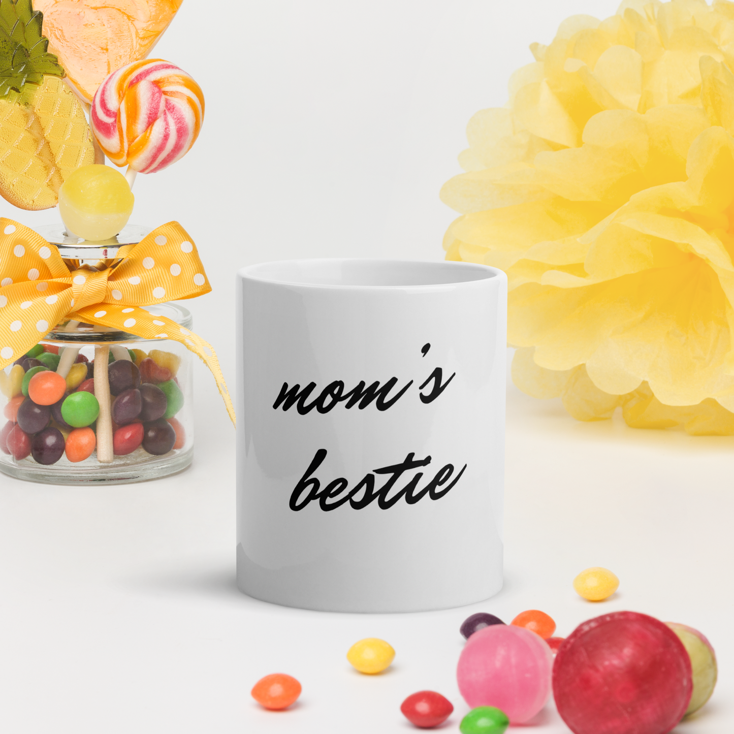 Mom’s Bestie White Glossy Mug A2 - MING-BESTIE