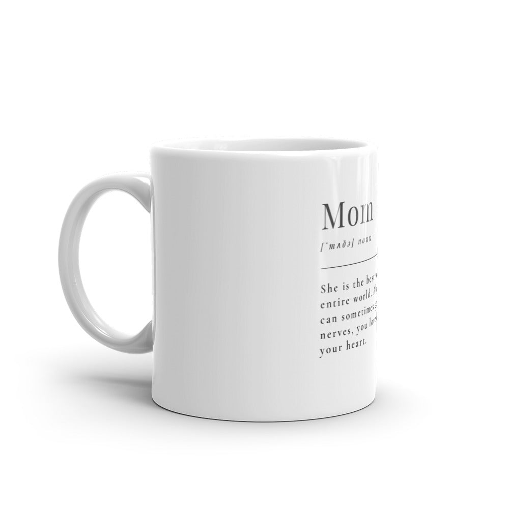 Mom Word Definition White Glossy Mug A9 - MING-BESTIE